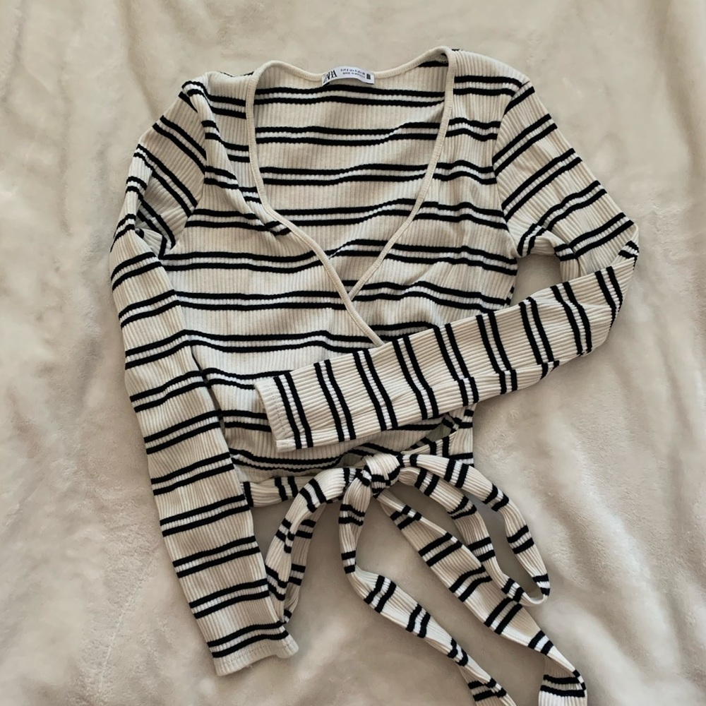 [2 for $40] Zara wrap front top
